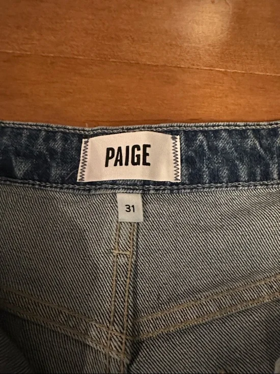 PAIGE Billy High Waist Crop Straight Jeans Moonchild Wash NWT Size 31 - Picture 9 of 14